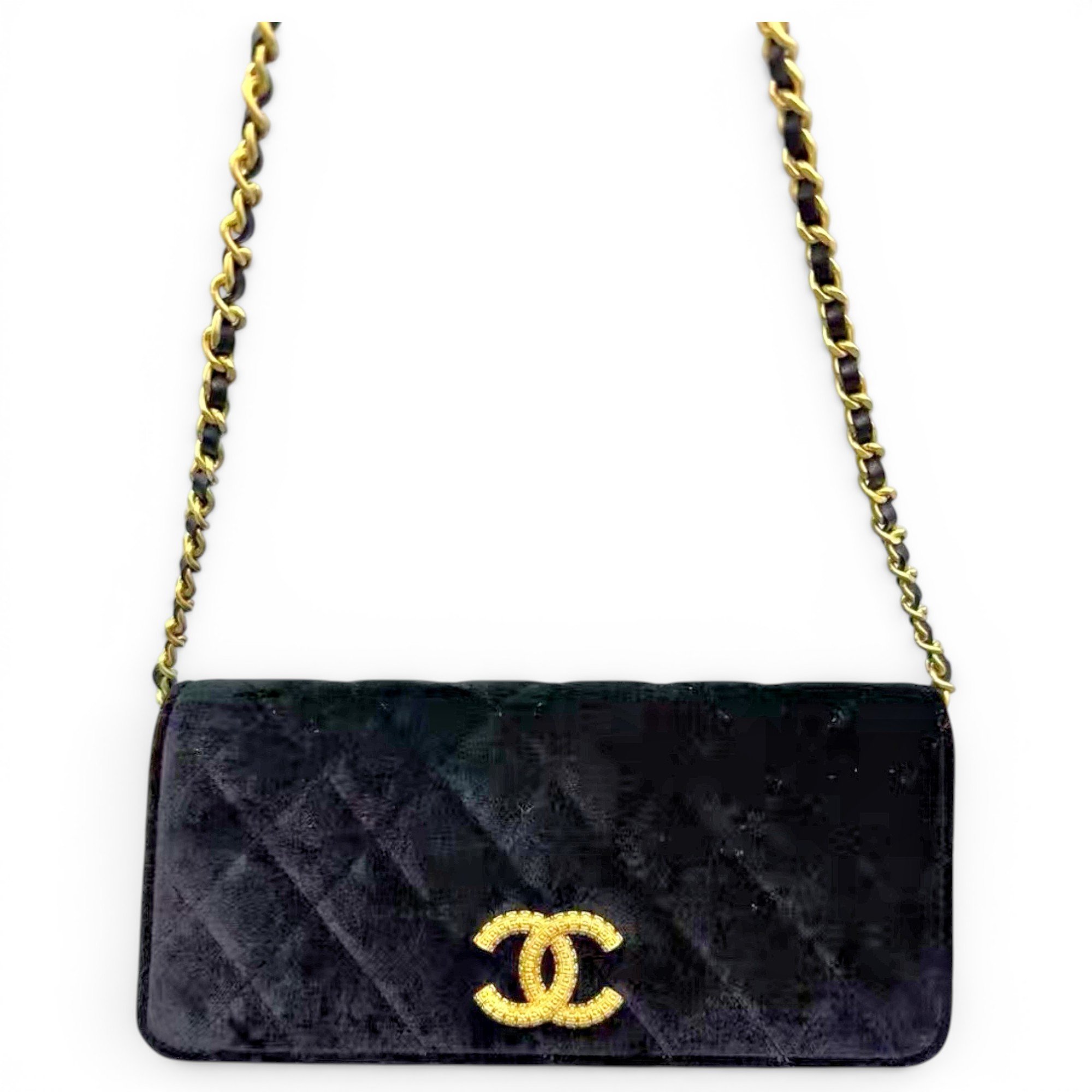 Wallet On Chain Timeless/Classique velvet crossbody bag
