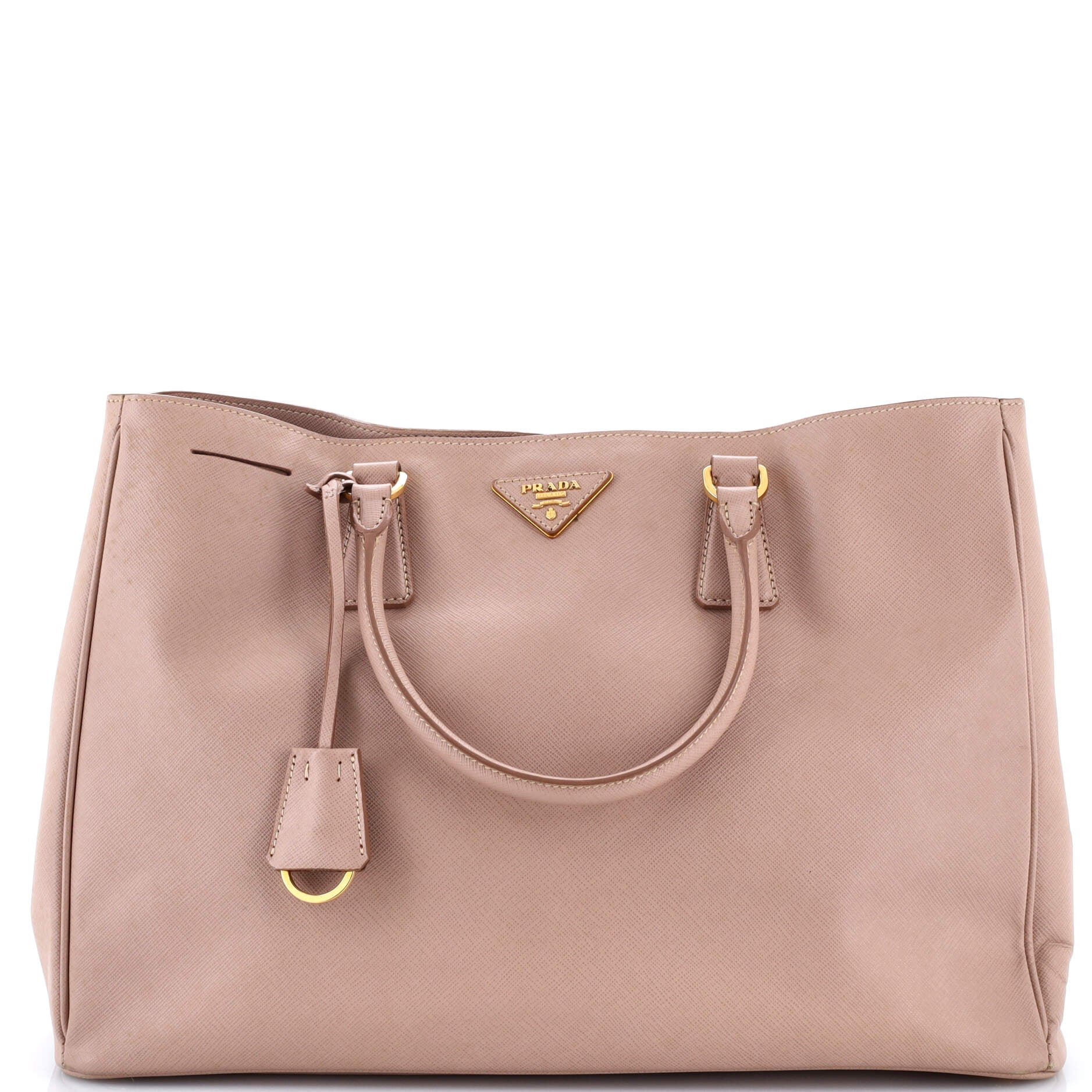 Double Zip Lux Tote Saffiano Leather Large