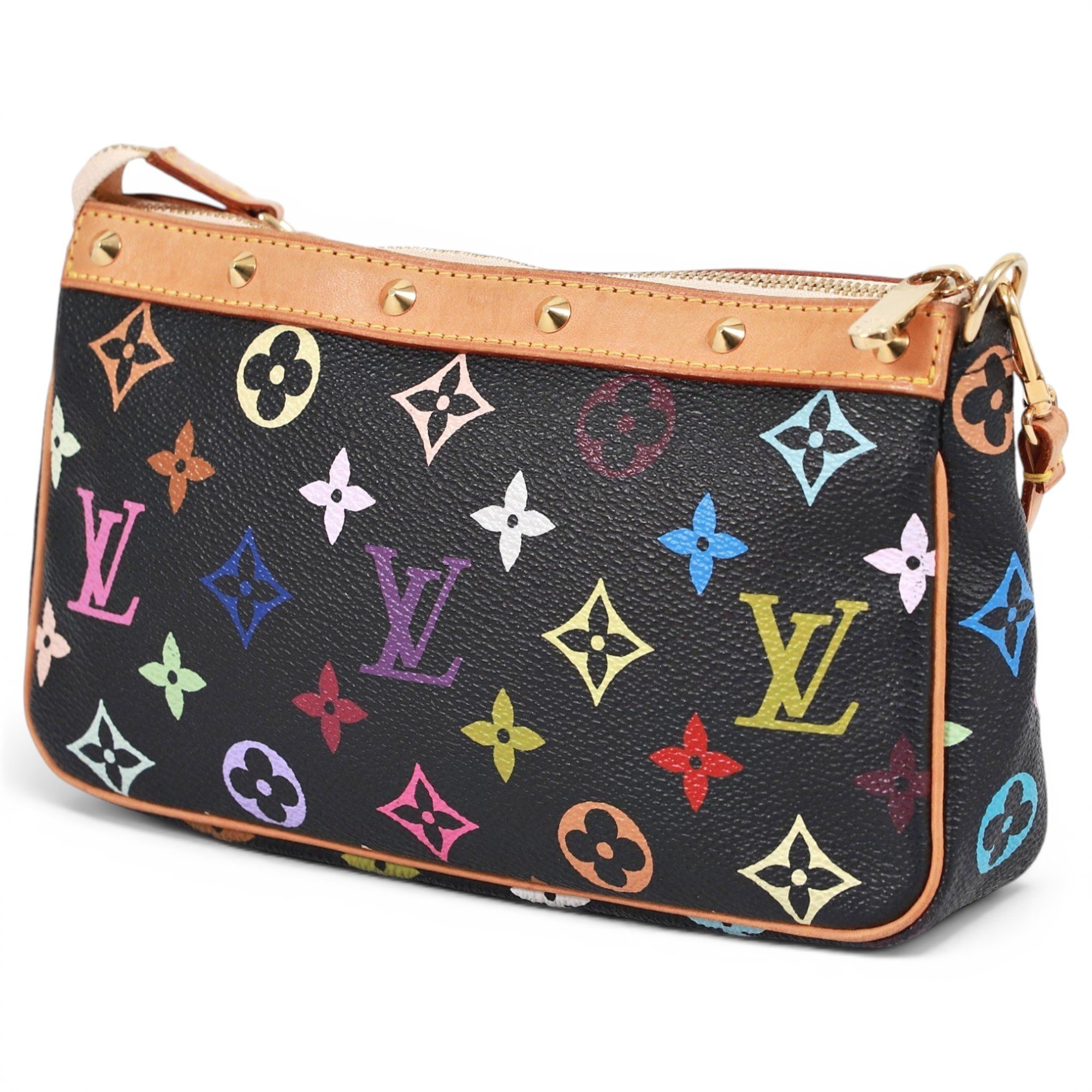 Leather clutch bag
