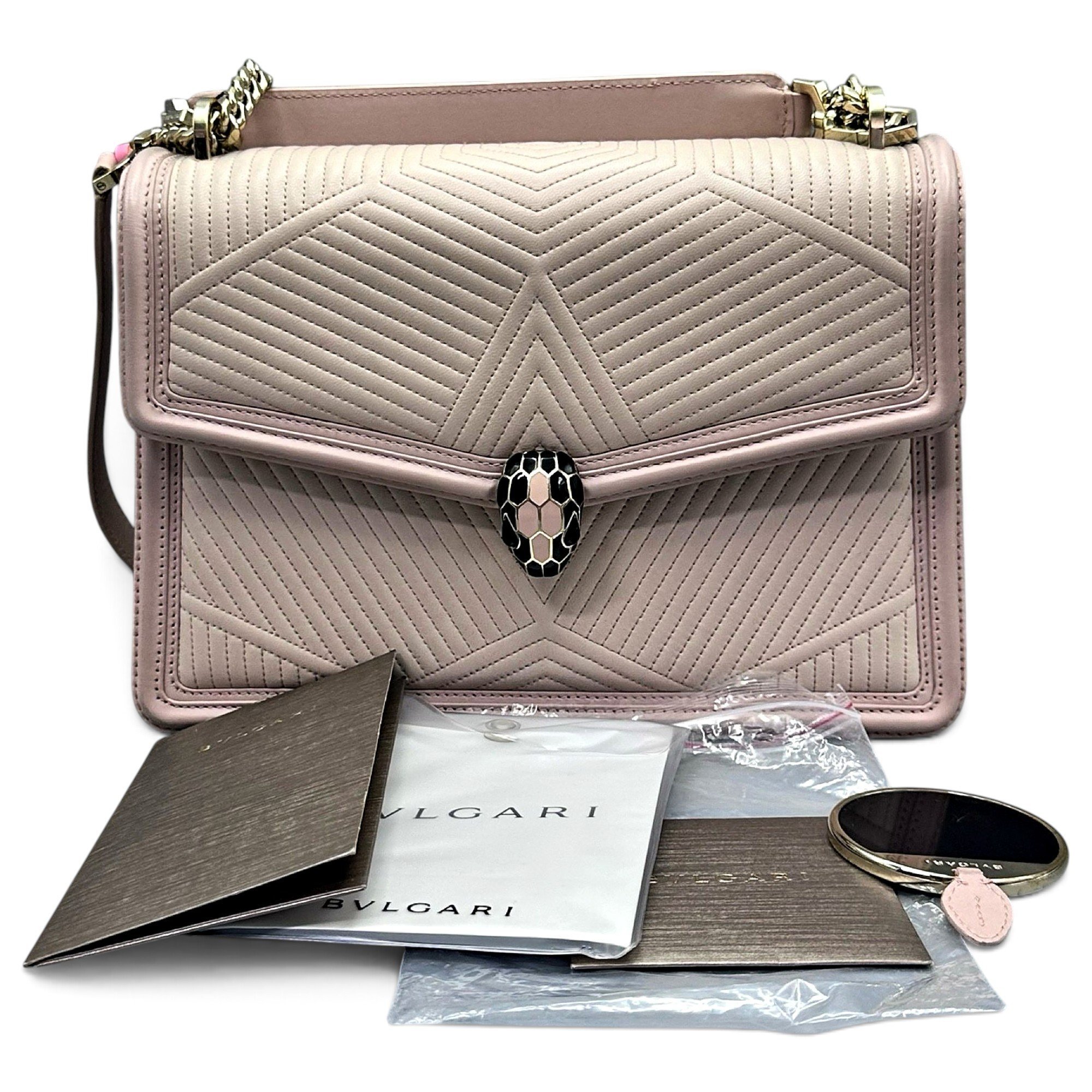 Serpenti leather handbag