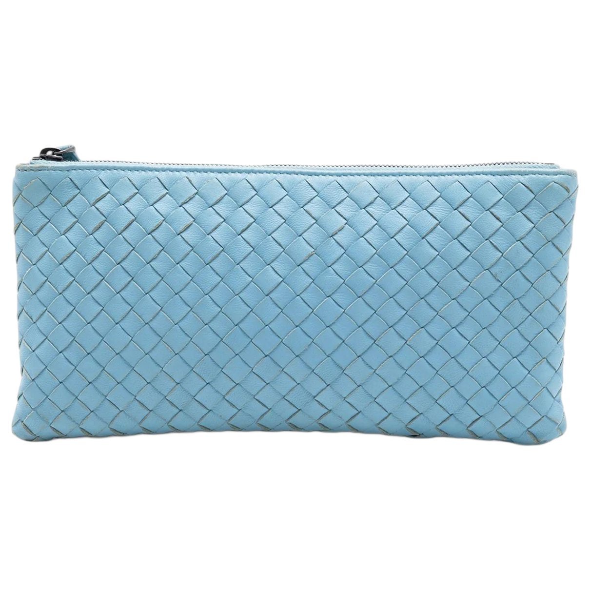 Pouch leather clutch bag