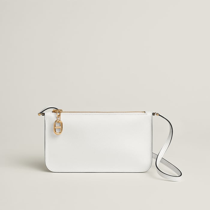 New White Zipengo Chaine d'Ancre to Go Pouch