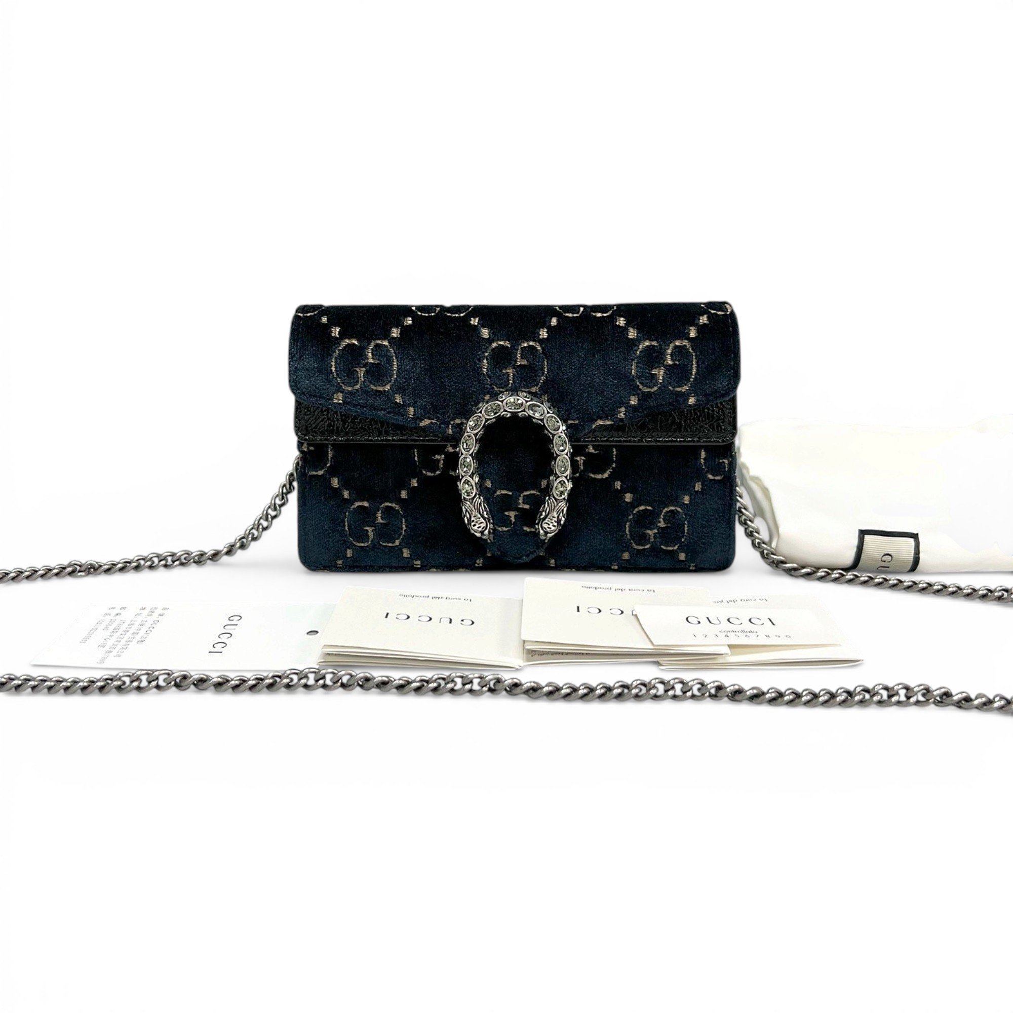 Dionysus Super Mini velvet handbag