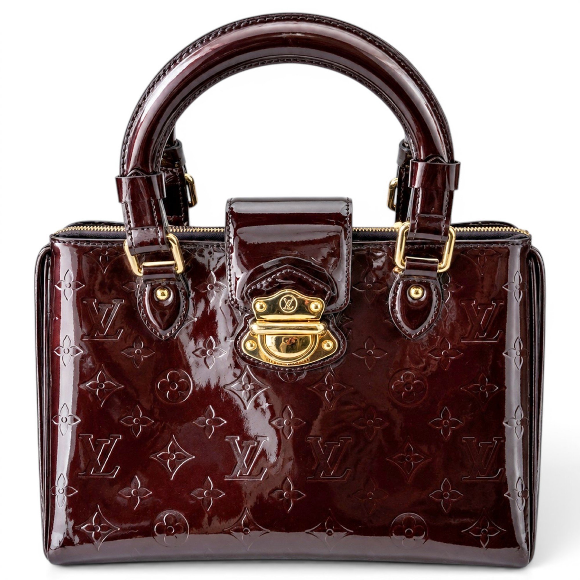 Patent leather handbag