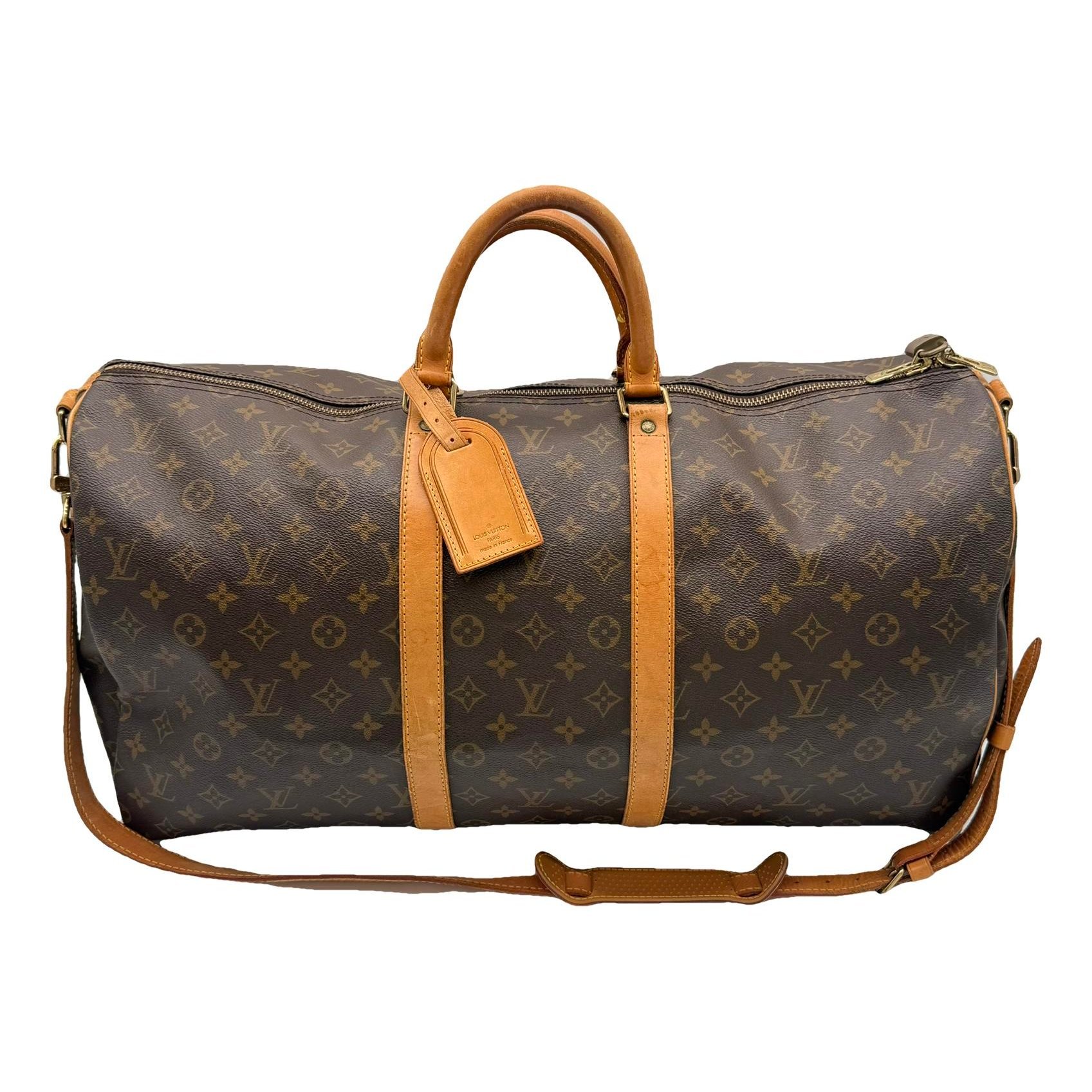 Keepall leather travel bag