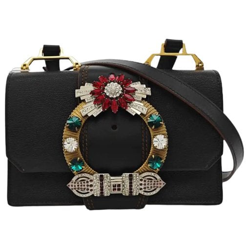 Miu Lady leather handbag
