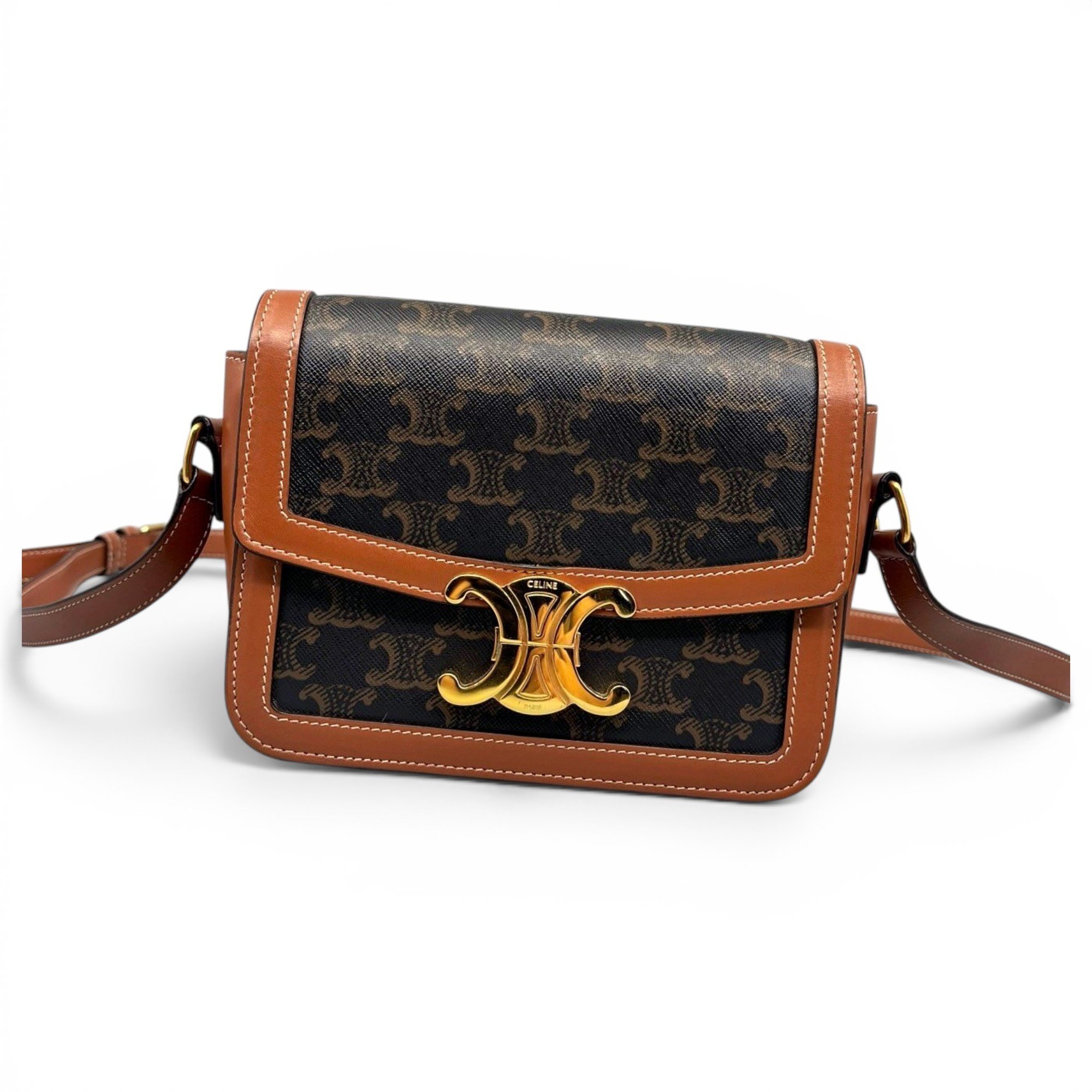Triomphe leather handbag