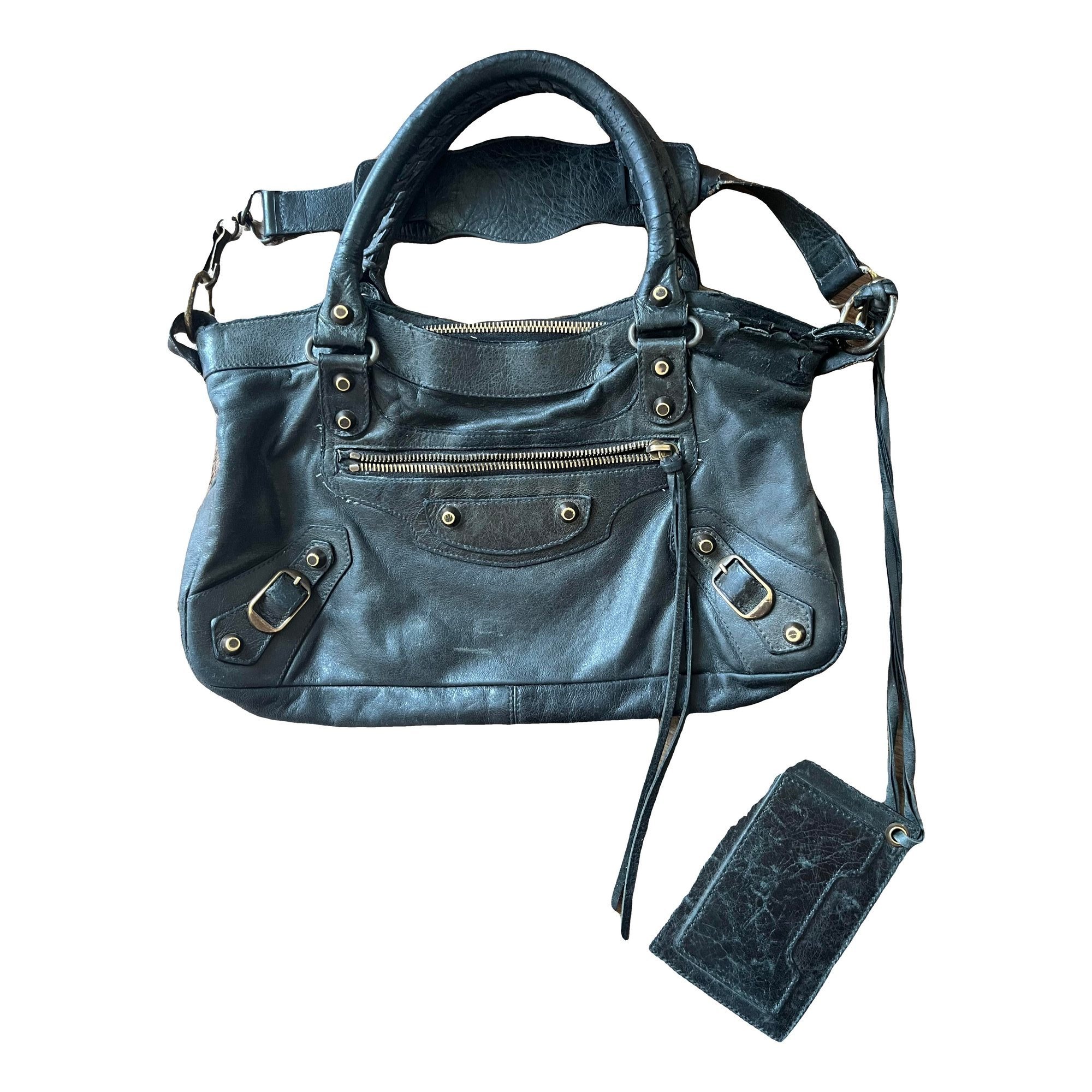 First leather handbag