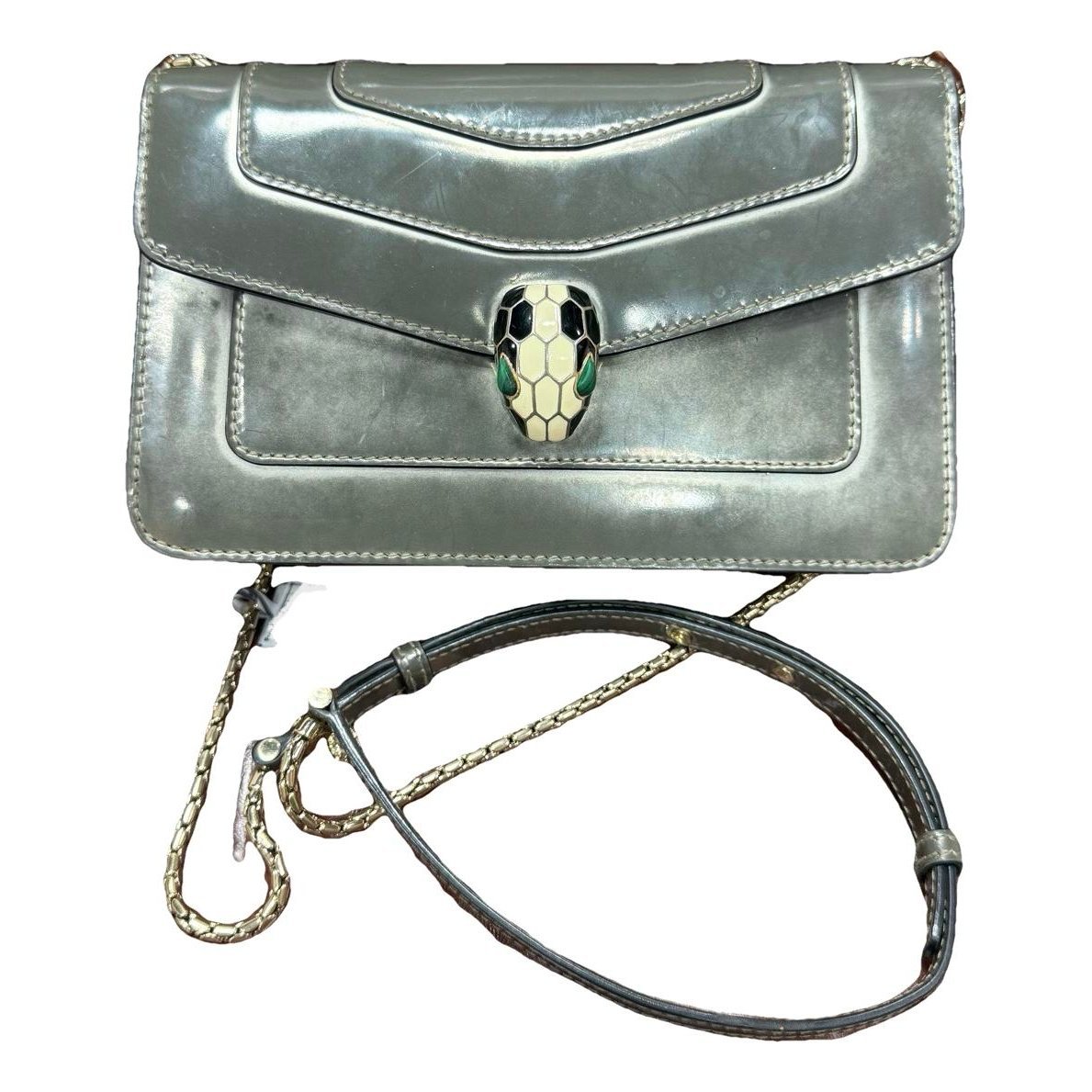 Serpenti leather handbag