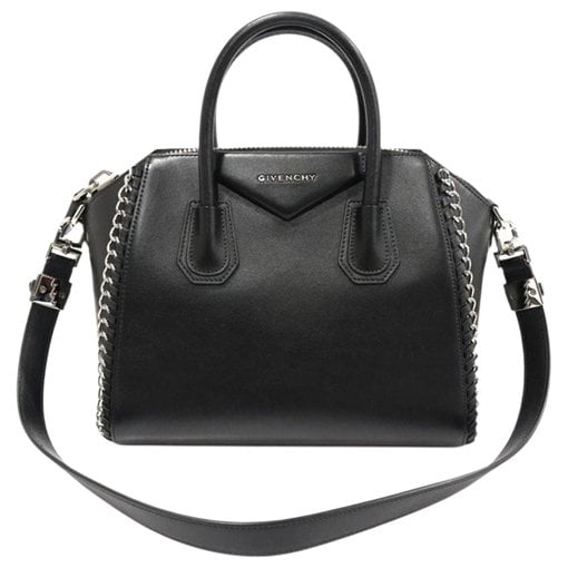 Leather clutch bag