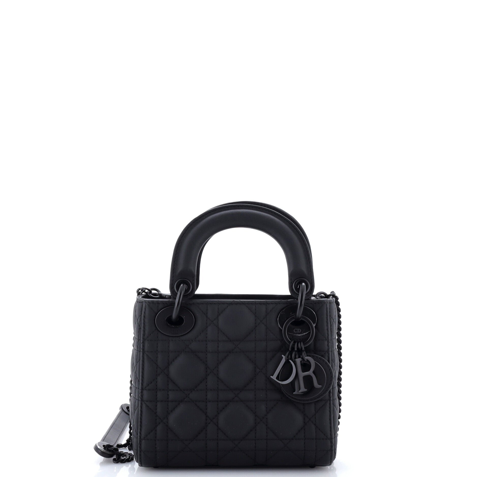Ultra Matte Lady Dior Chain Bag Cannage Quilt Calfskin Mini