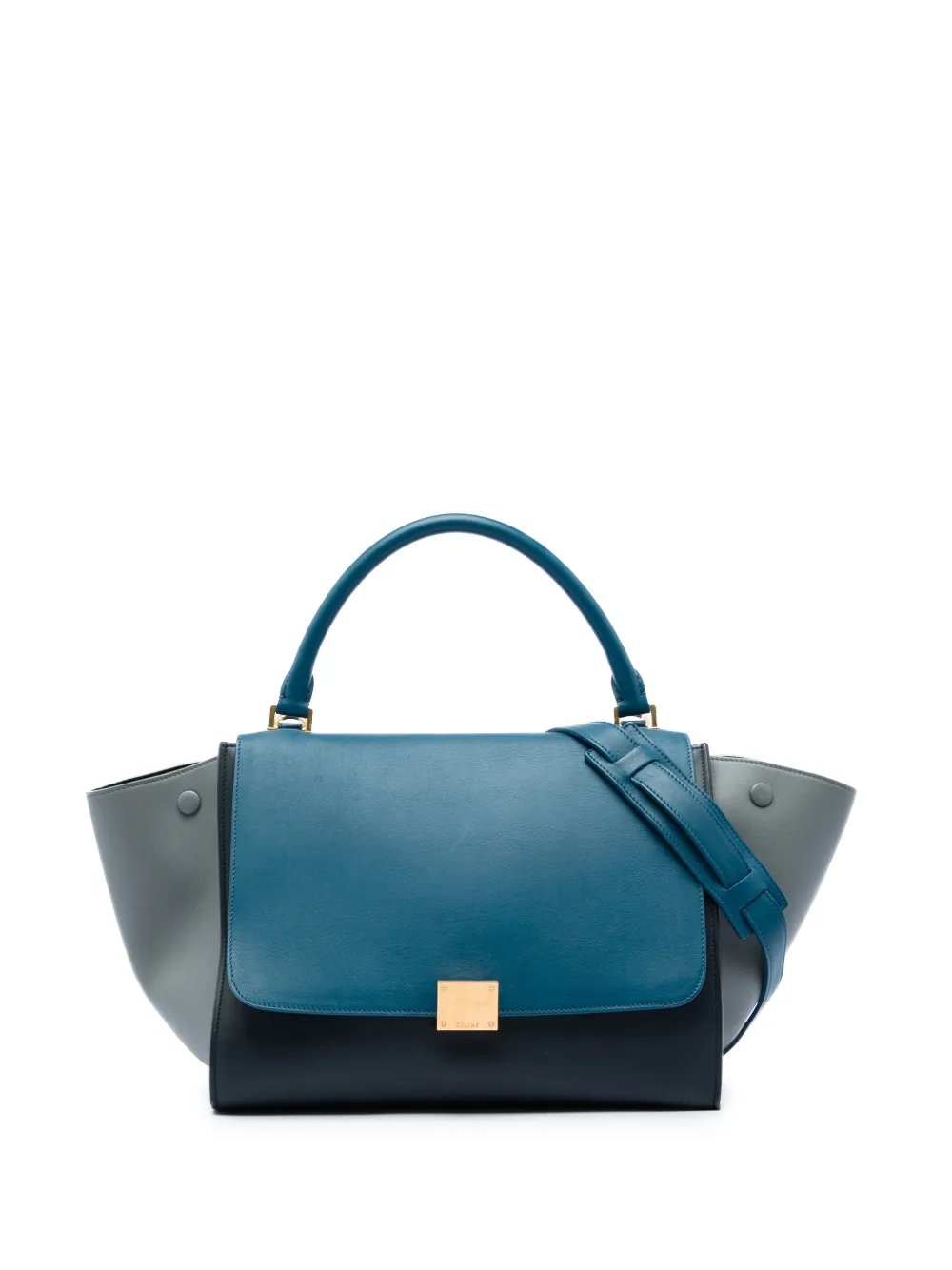 2014 Medium Tricolor Leather Trapeze satchel