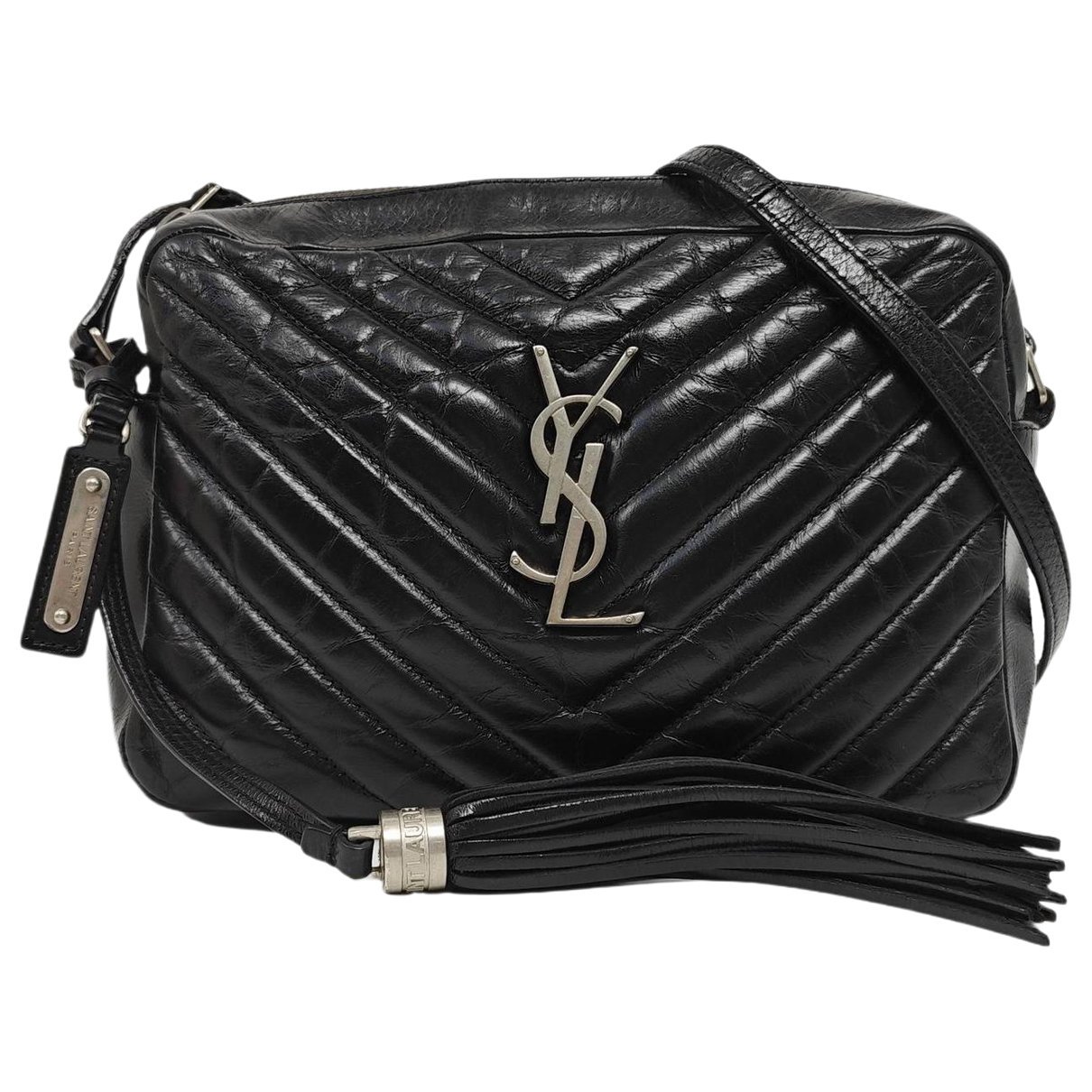Camera Lou leather crossbody bag