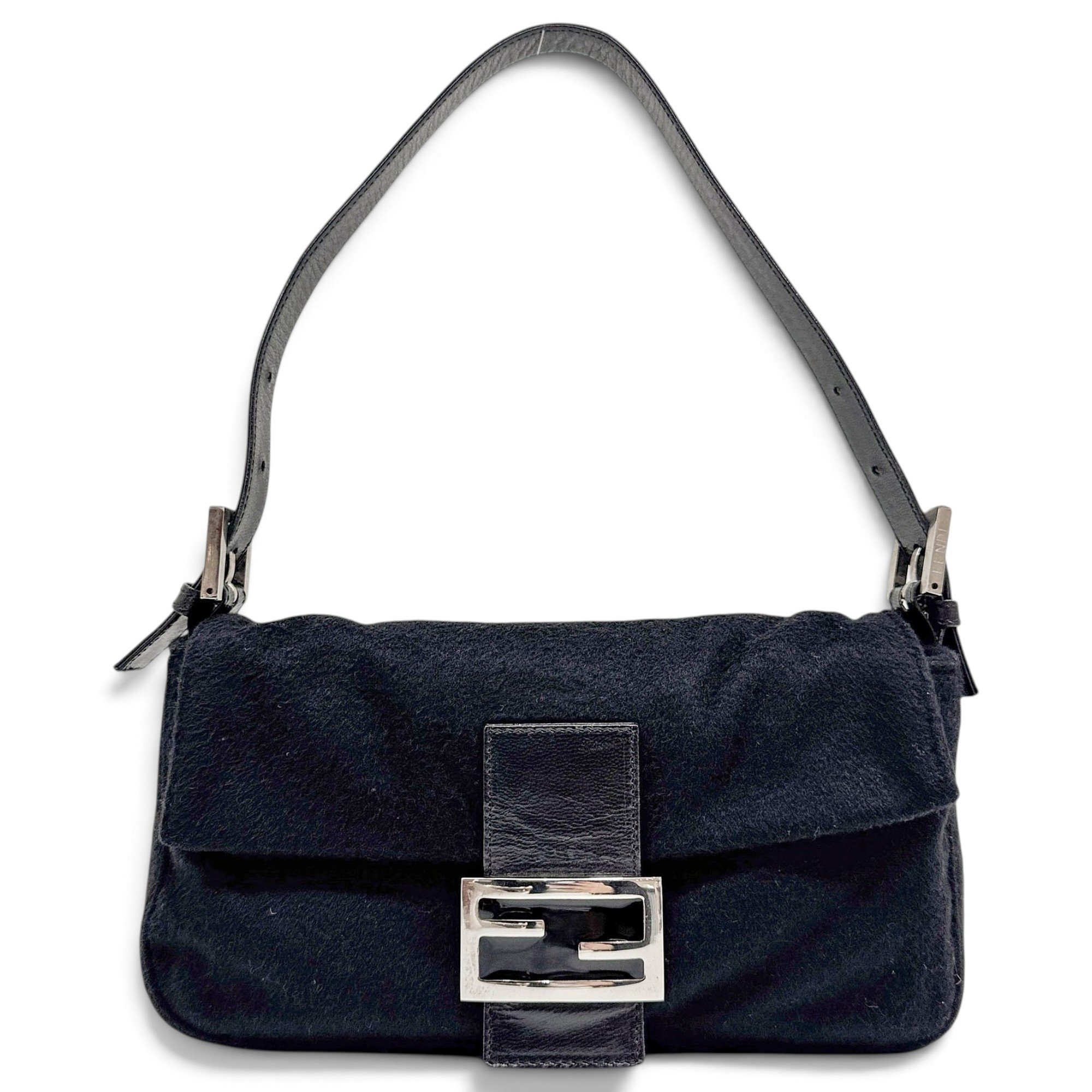 Baguette wool handbag