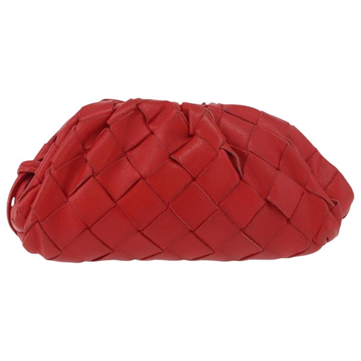 Pouch leather clutch bag
