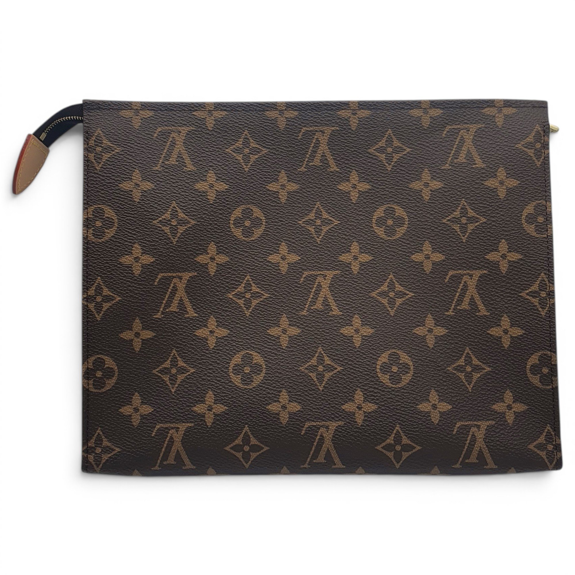 Leather clutch bag