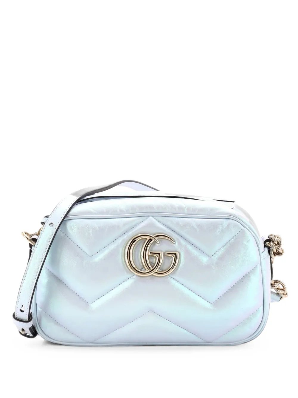GG Marmont Chevron Iridescent Leather Small shoulder bag