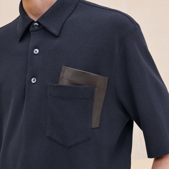 Marine Polo Shirt With Pocket