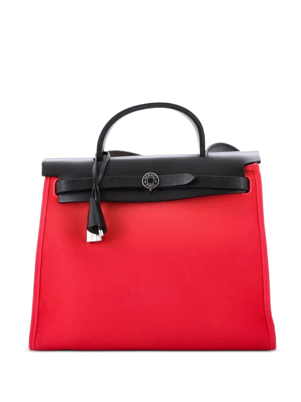 Herbag Zip Leather and Toile 31 shoulder bag