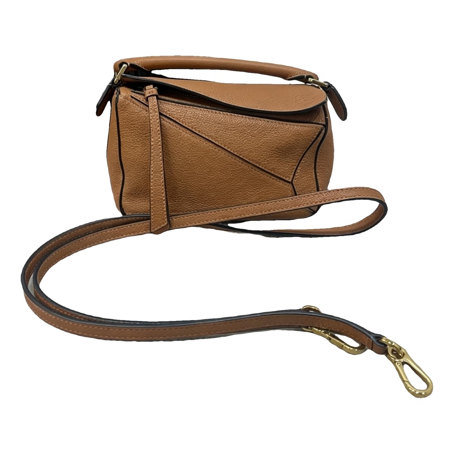 Puzzle leather crossbody bag