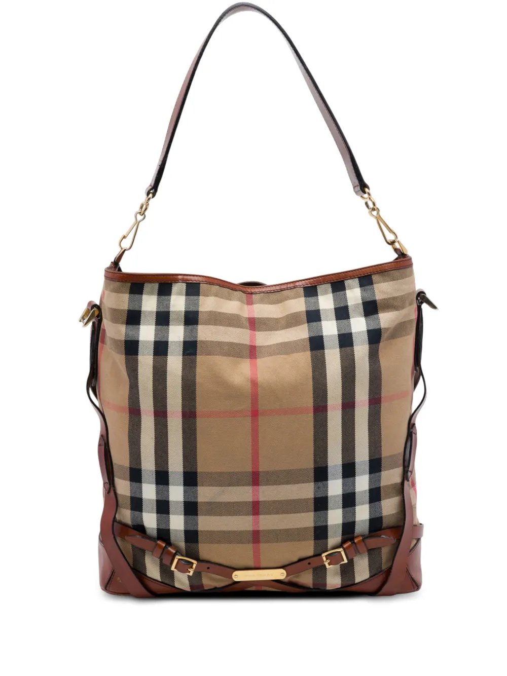 Burberry 2000-2017 House Check Canvas Gosford Bridle satchel