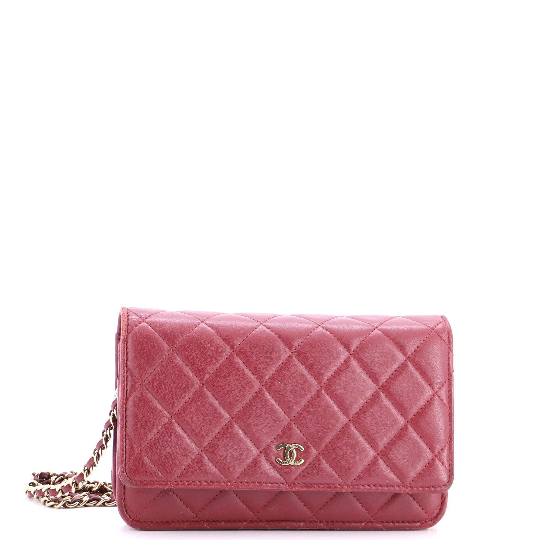 Wallet on Chain Quilted Lambskin