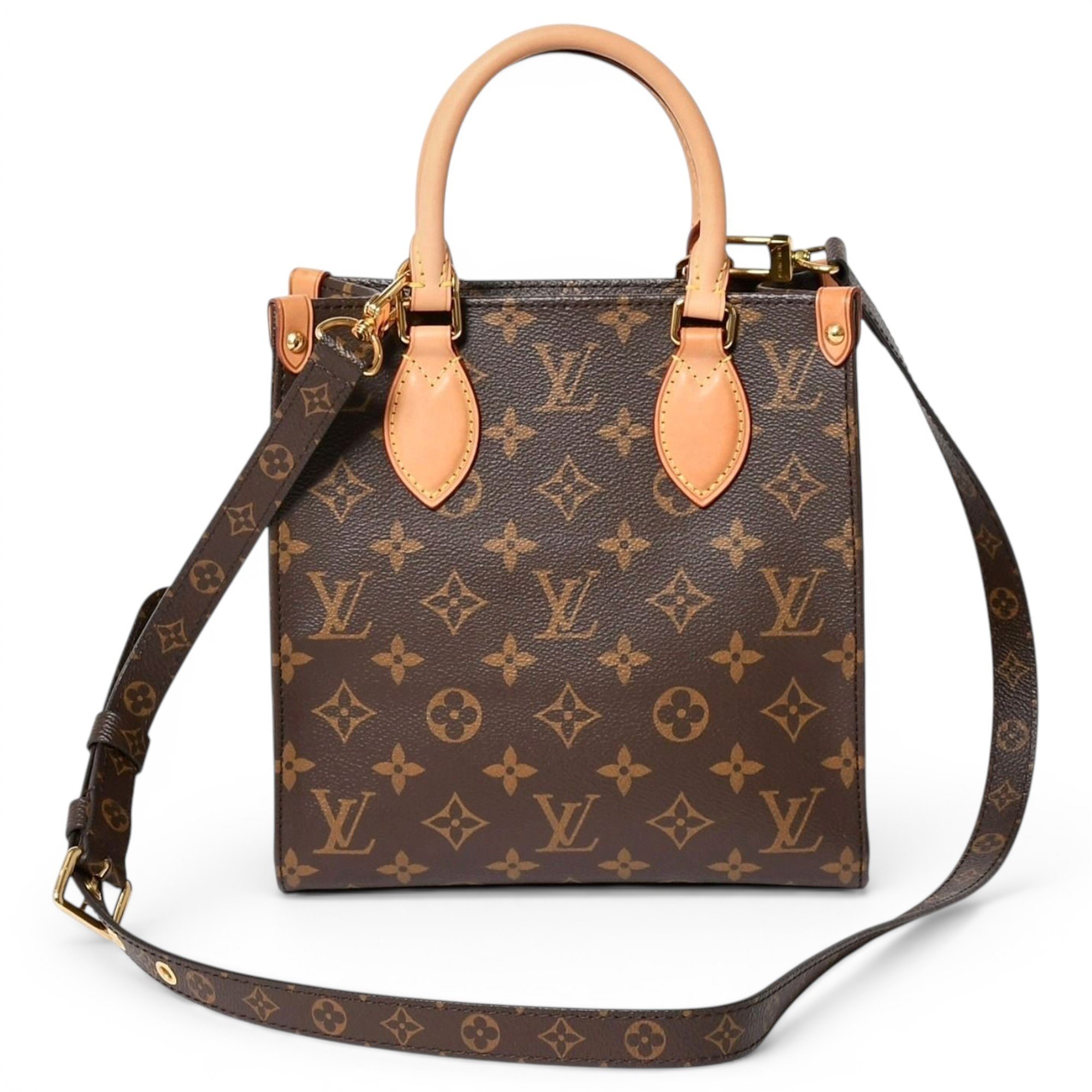 Plat leather handbag