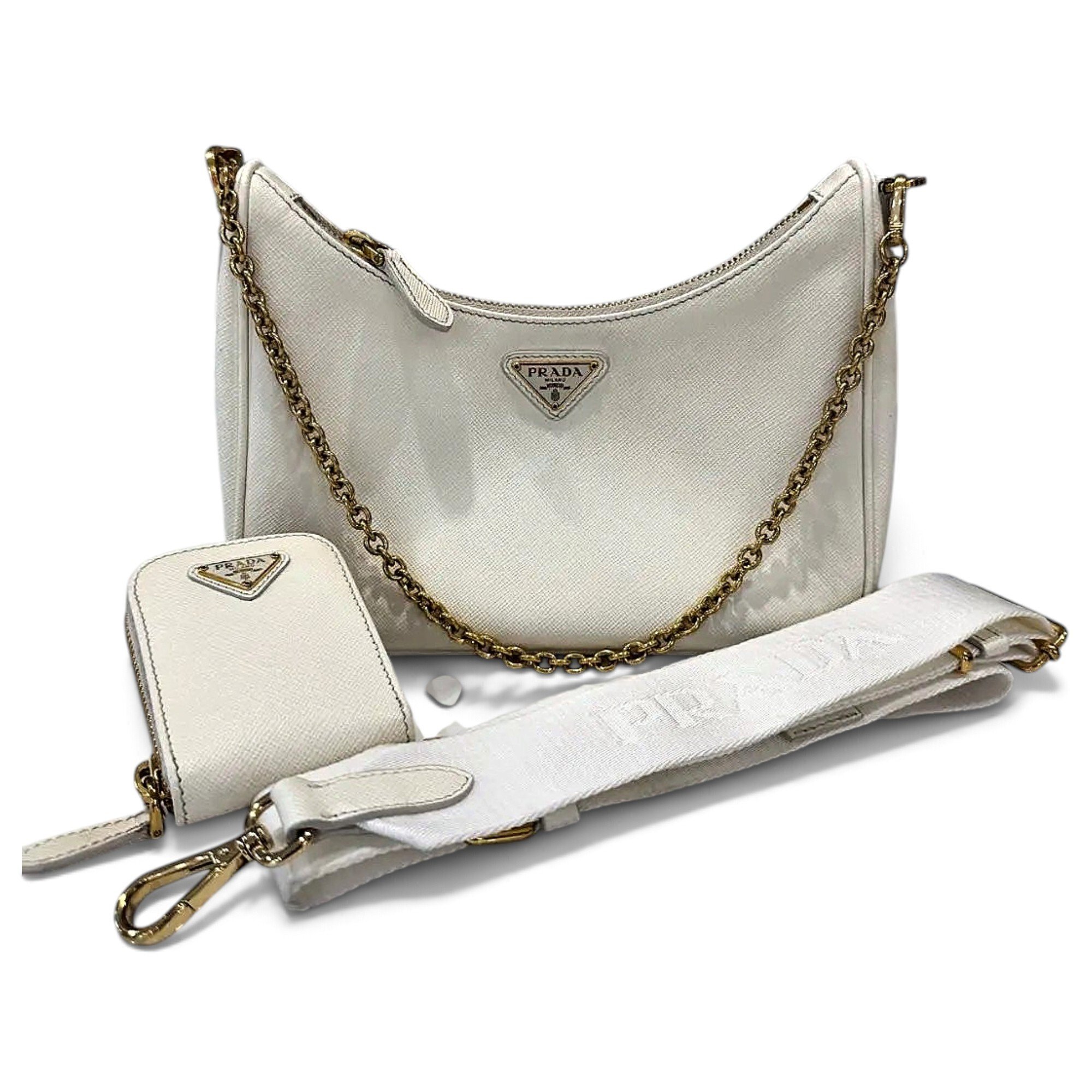 Re-edition leather crossbody bag
