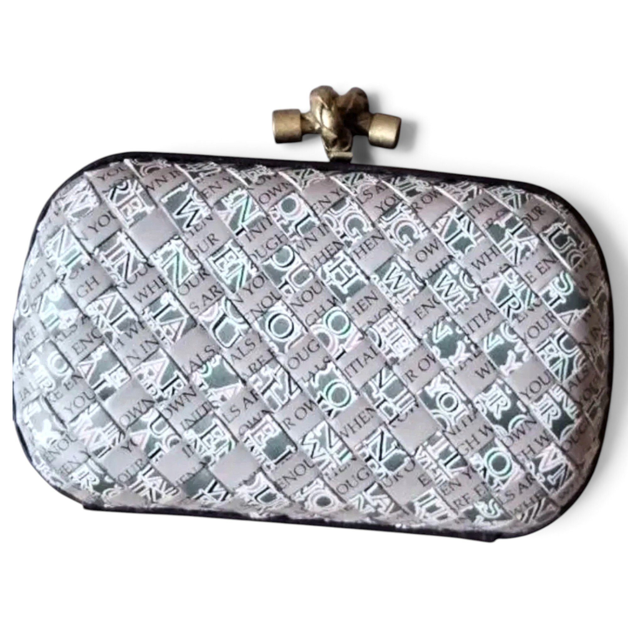 Pochette Knot leather clutch bag