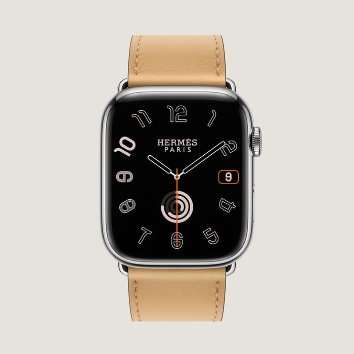 Naturel Sable Band Apple Watch Hermès Single Tour 45 MM
