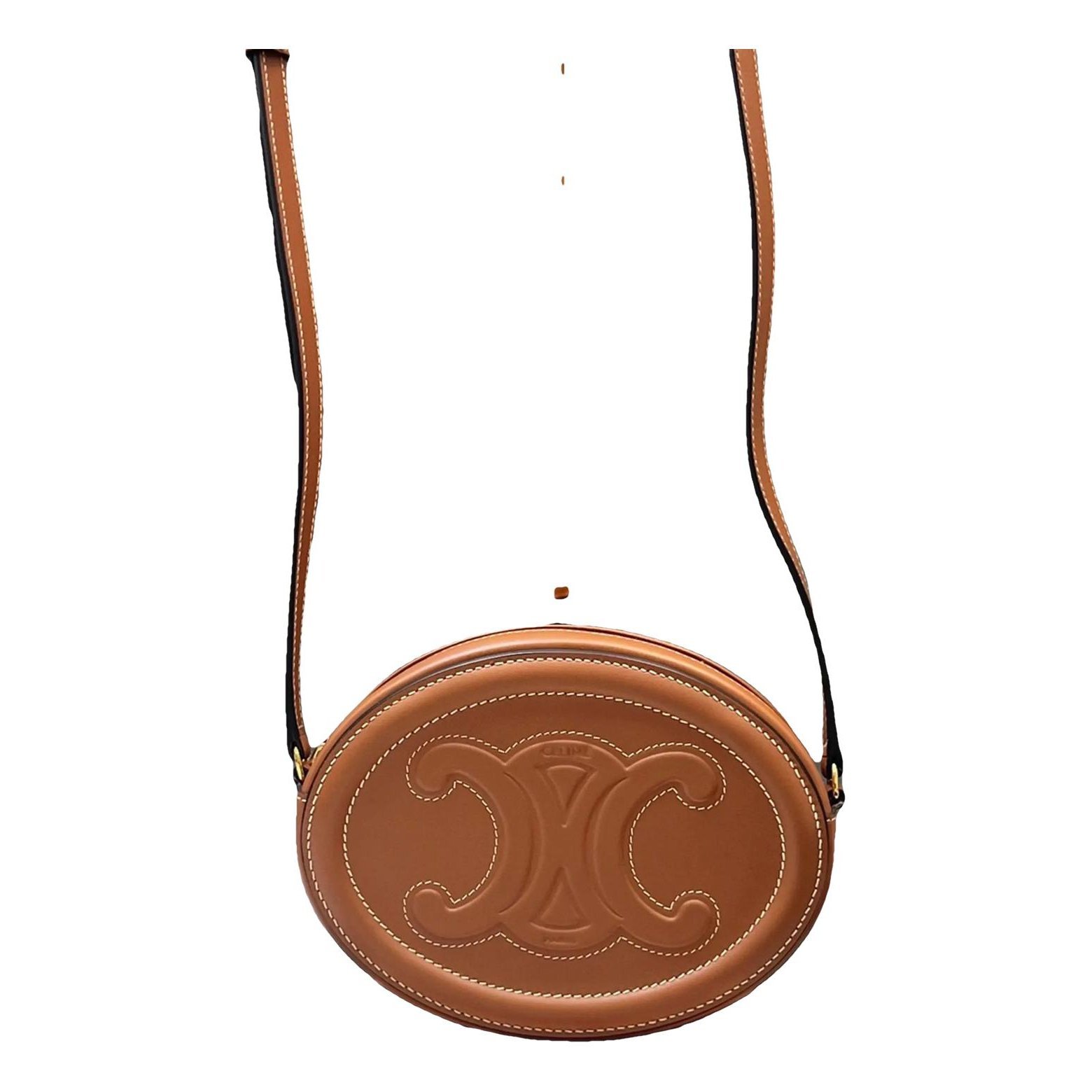 Tambour leather crossbody bag