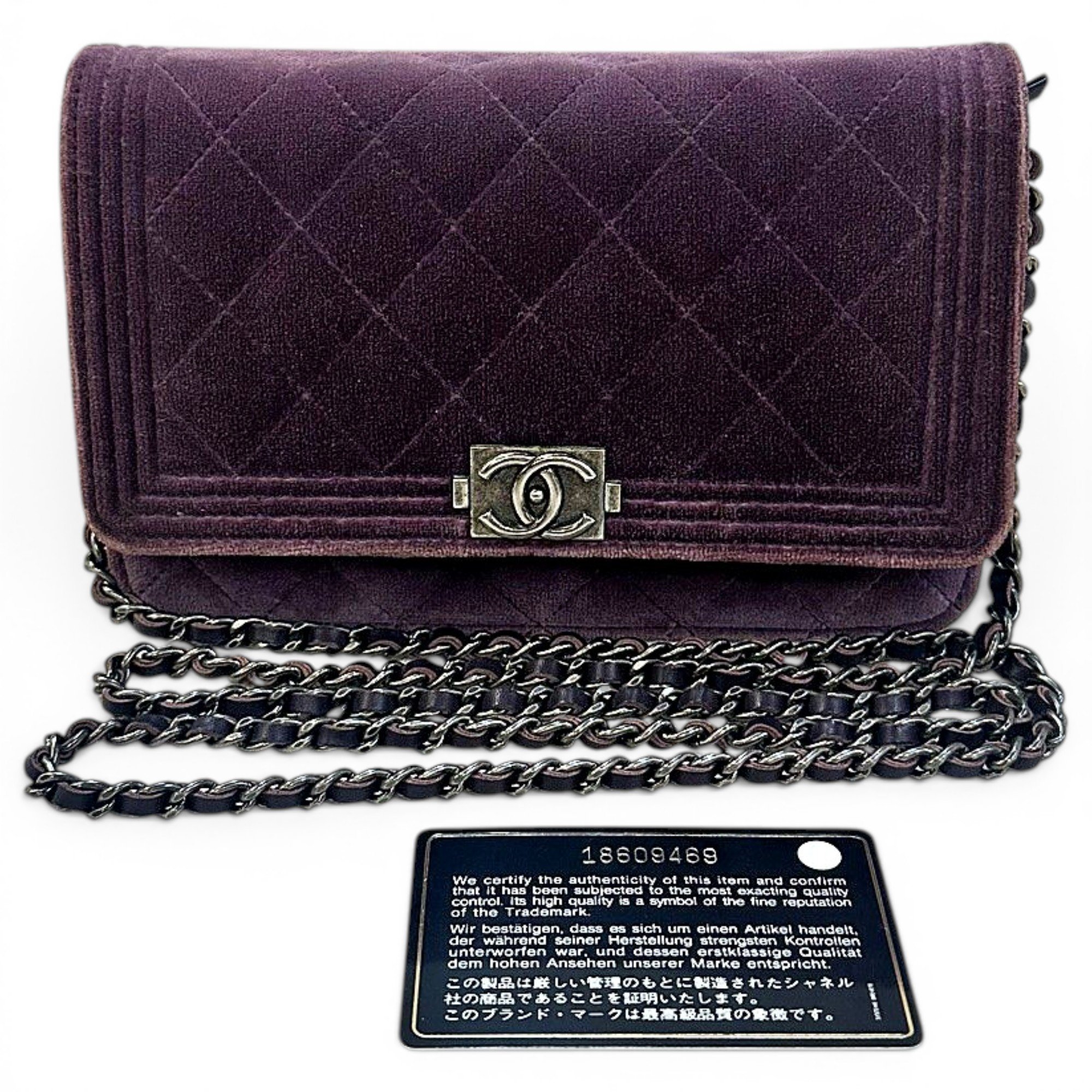 Wallet On Chain Boy Half Flap leather crossbody bag