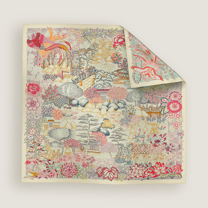 Mille Feuilles De Soie Double Face Scarf 90