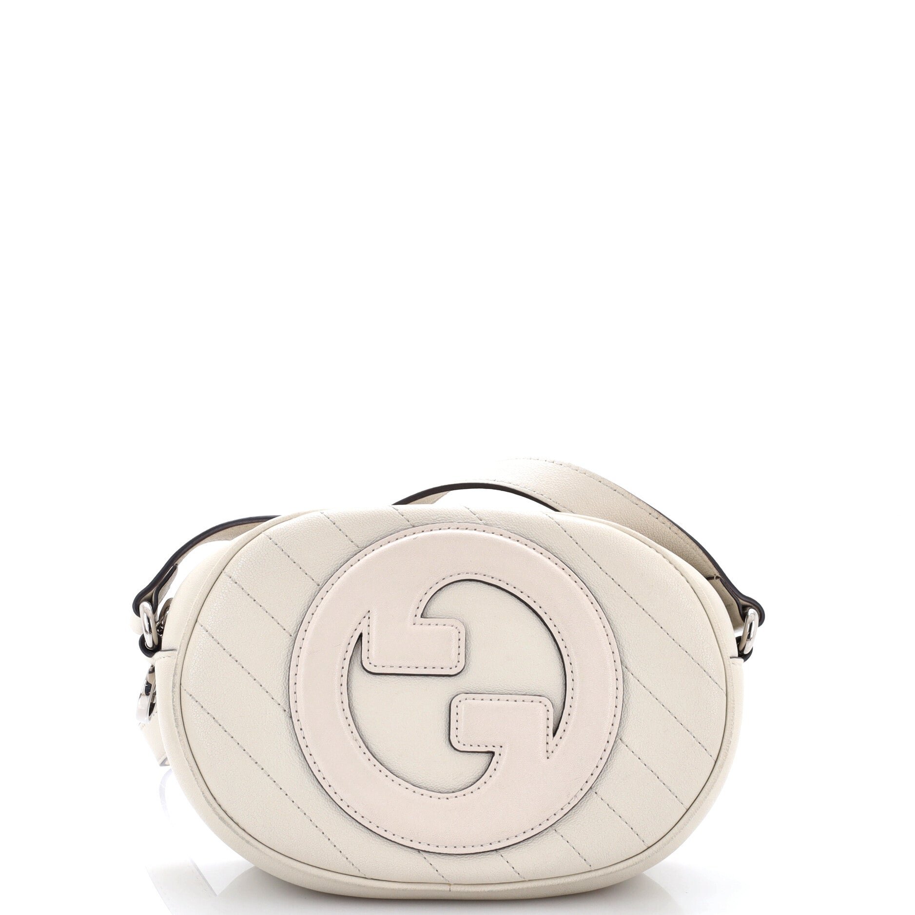 Blondie NM Round Camera Bag Diagonal Quilted Leather
