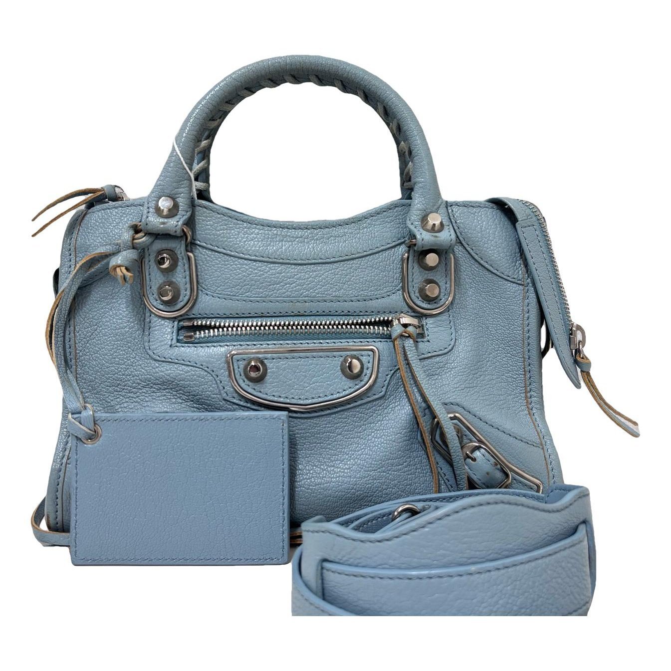 City leather handbag