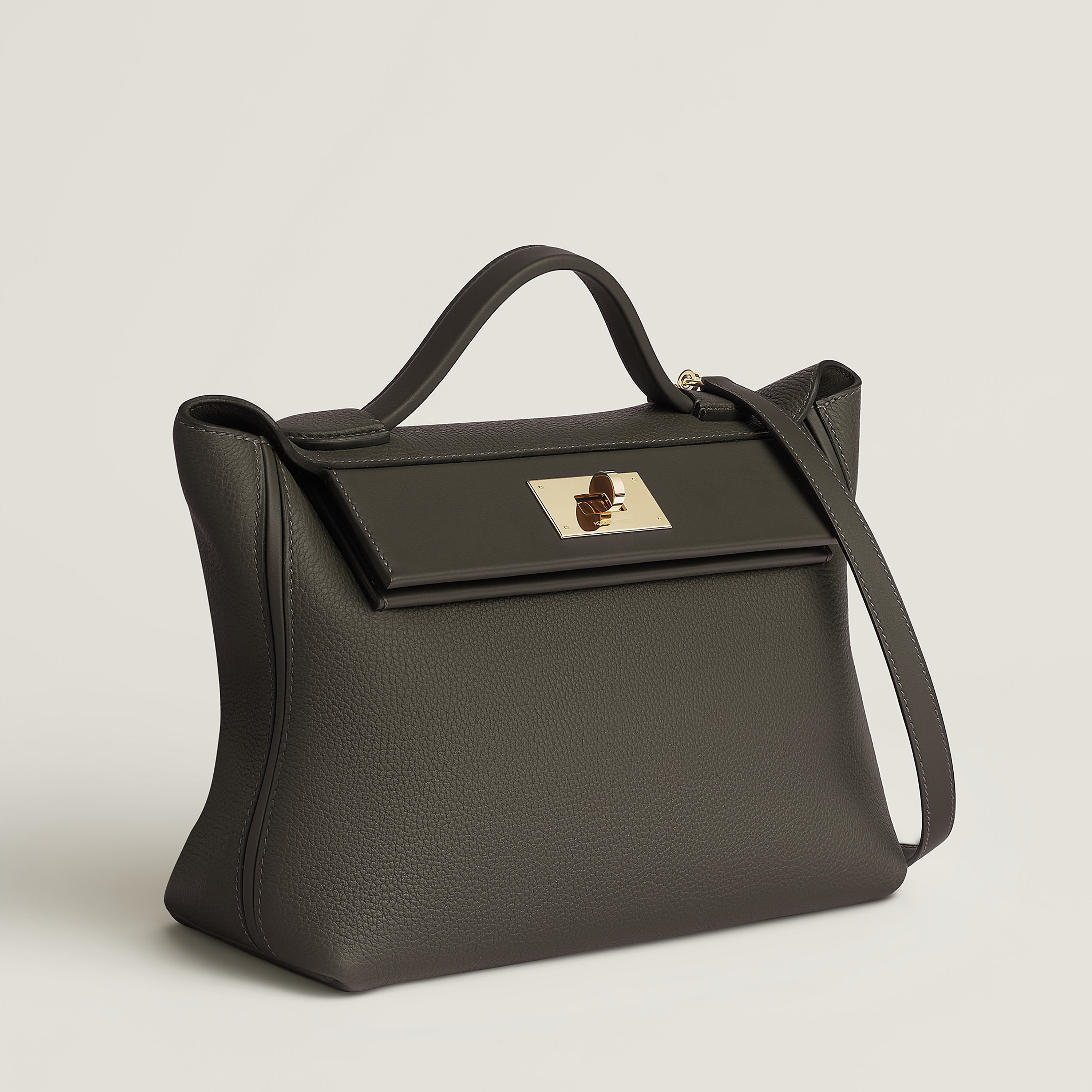 Hermès 24/24 24 cm calfskin Vert Loden