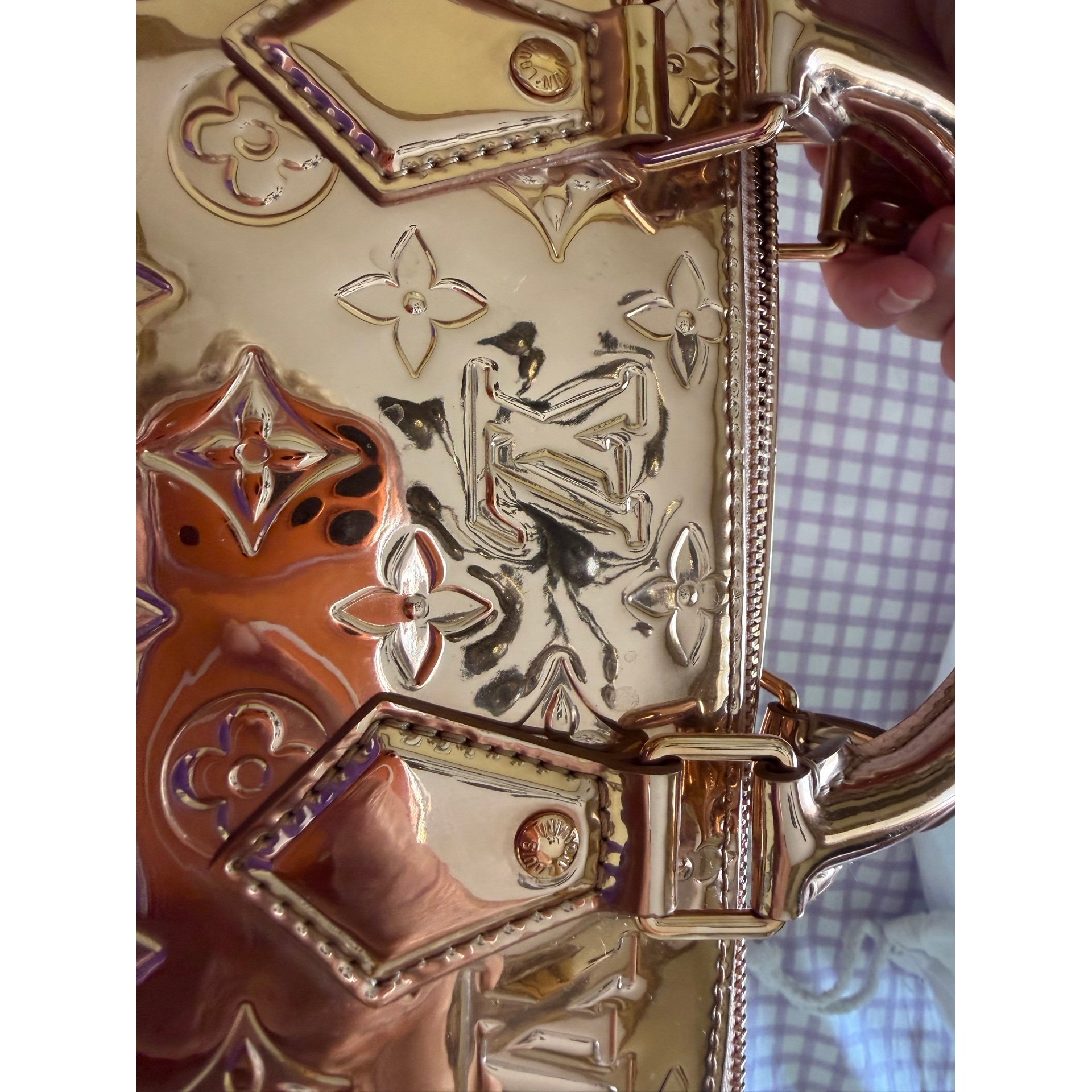 Louis Vuitton Speedy patent leather handbag