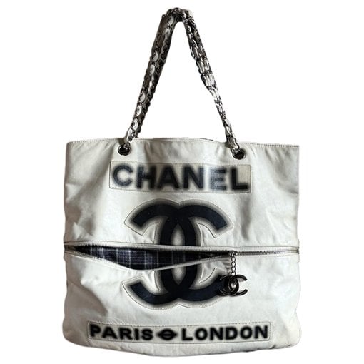 Vintage CC Chain leather tote