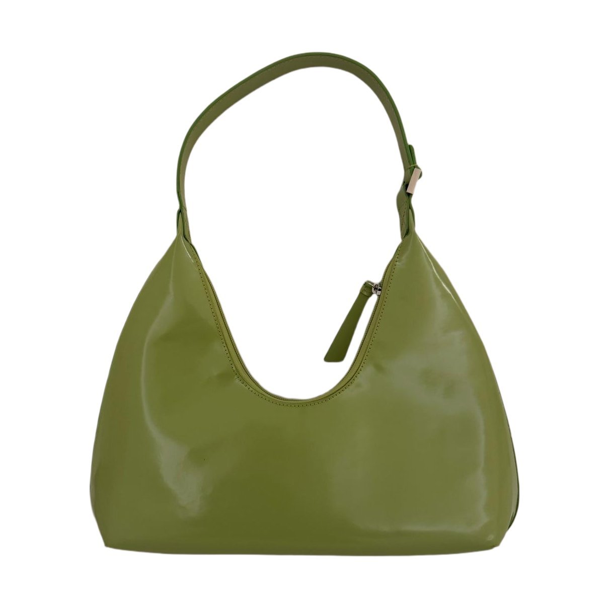 By Far Amber patent leather handbag