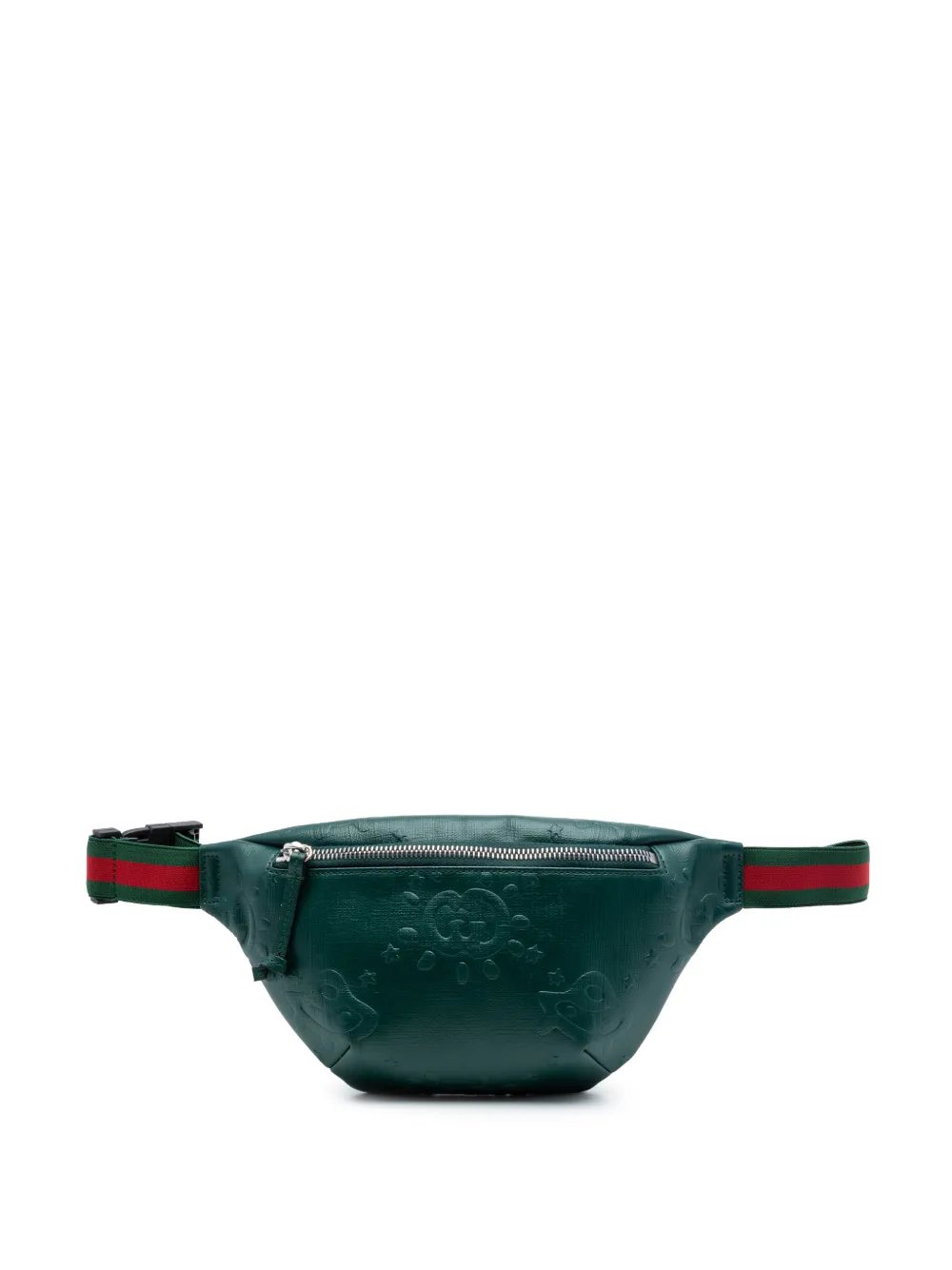 2016-2026 Kids Embossed Calfskin Interlocking G Web UFO belt bag