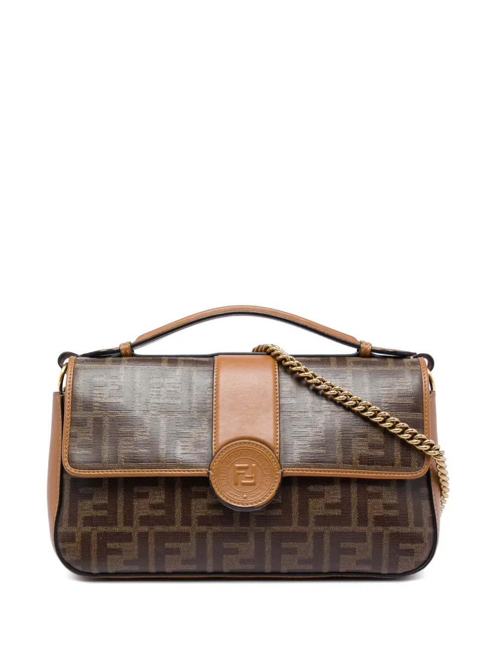 2010-2026 Zucca Crystal Double F Baguette satchel