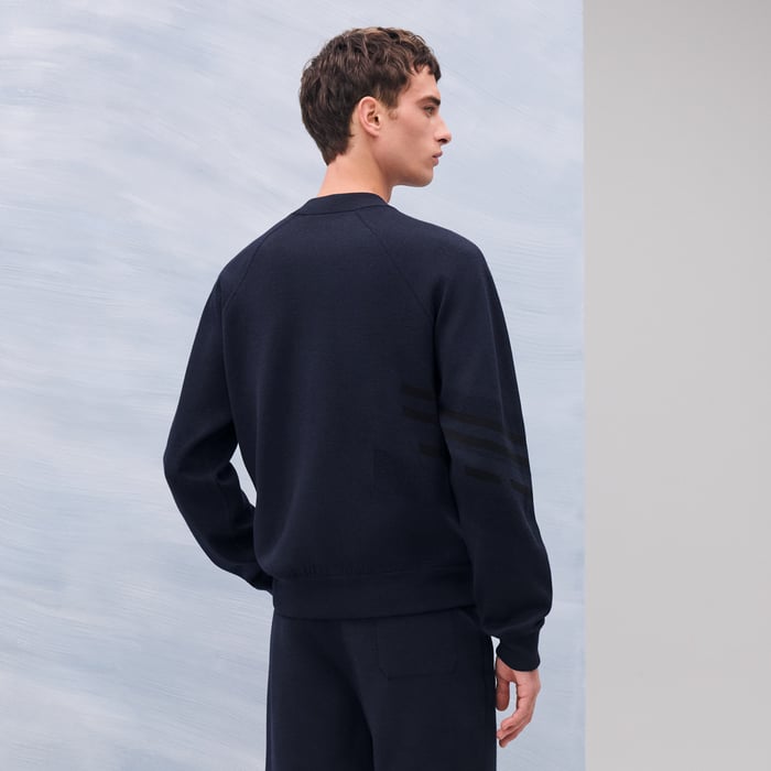 Marine "H Golf" Reversible Crewneck Sweater