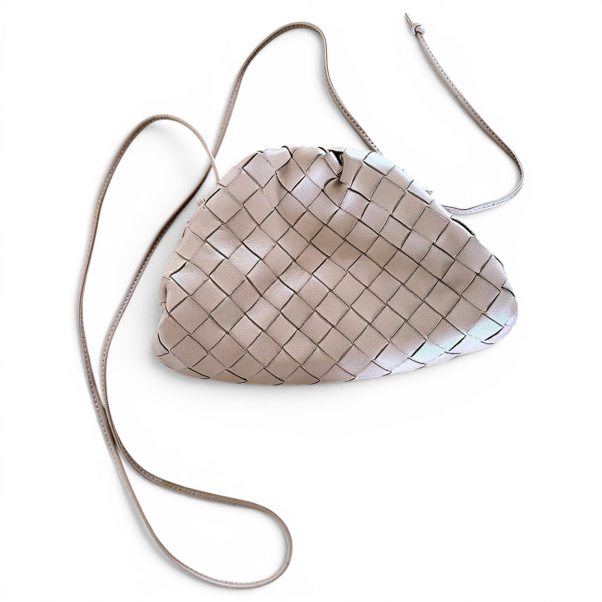 Pouch leather handbag