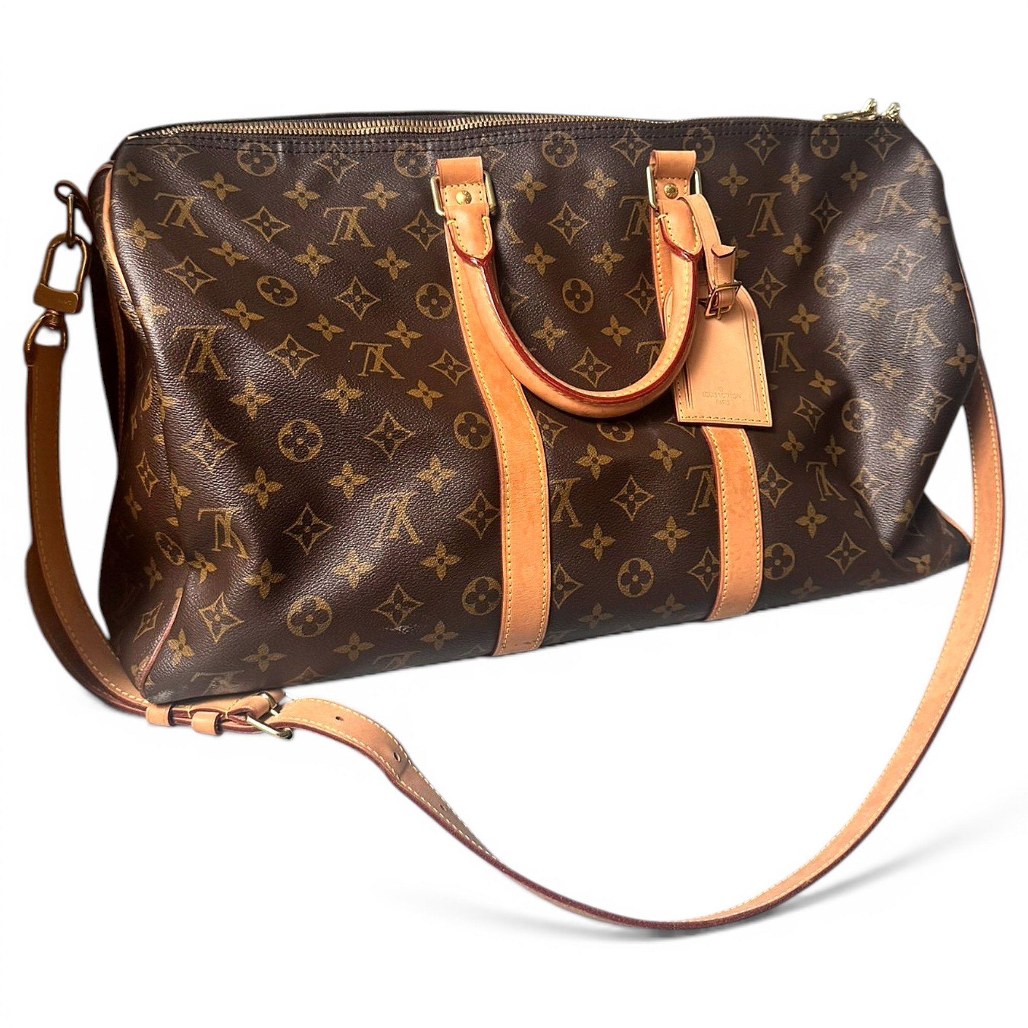 Keepall leather travel bag