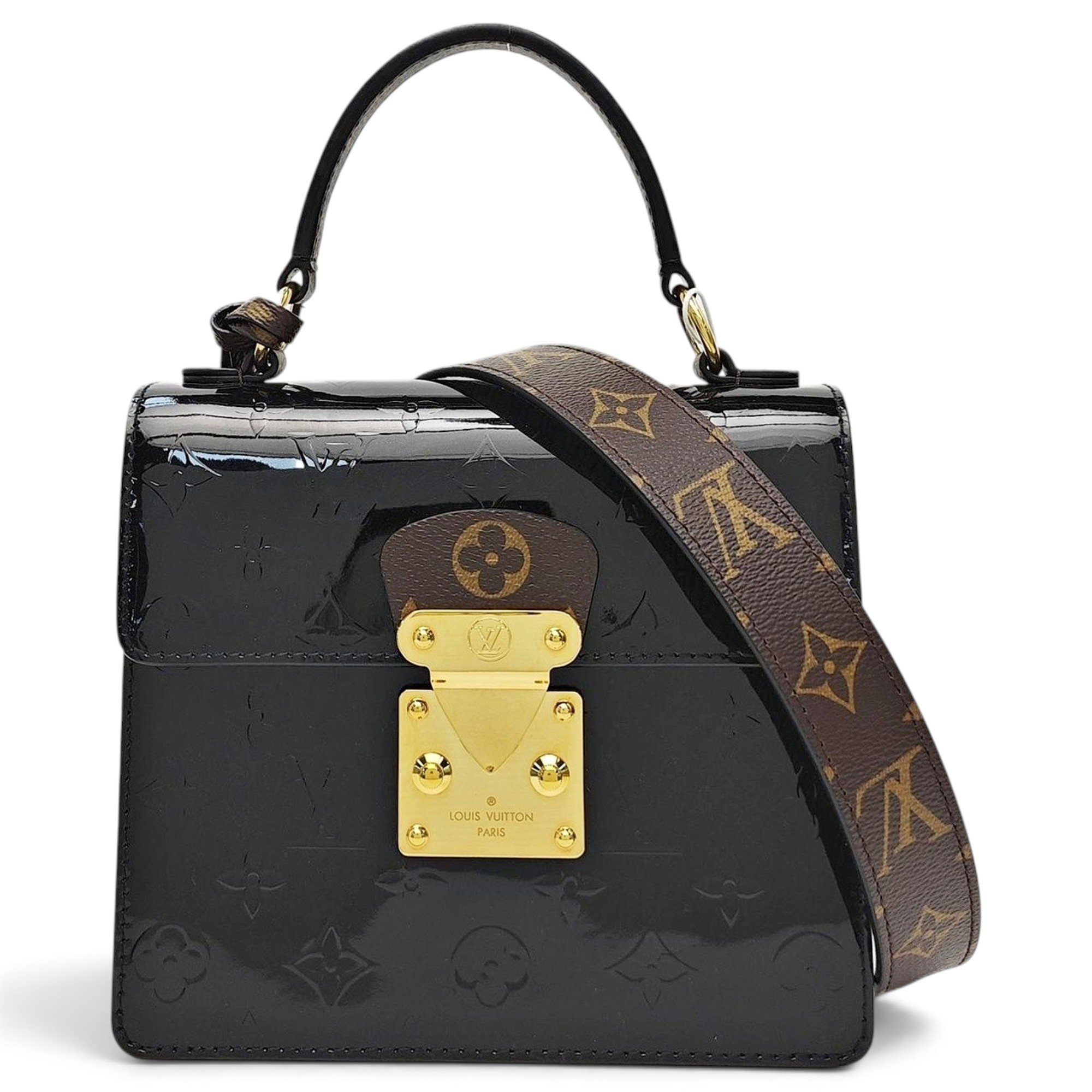 Spring street patent leather handbag