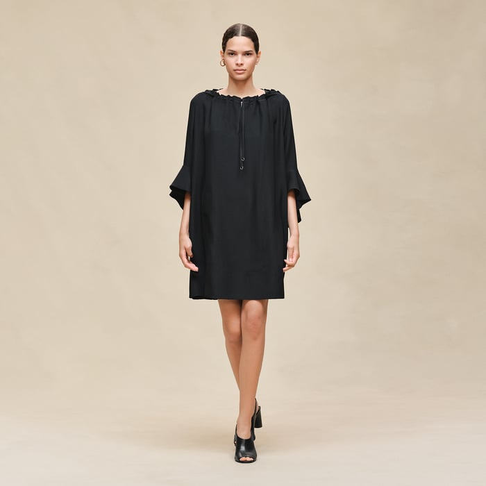 Noir Flared Short Dress