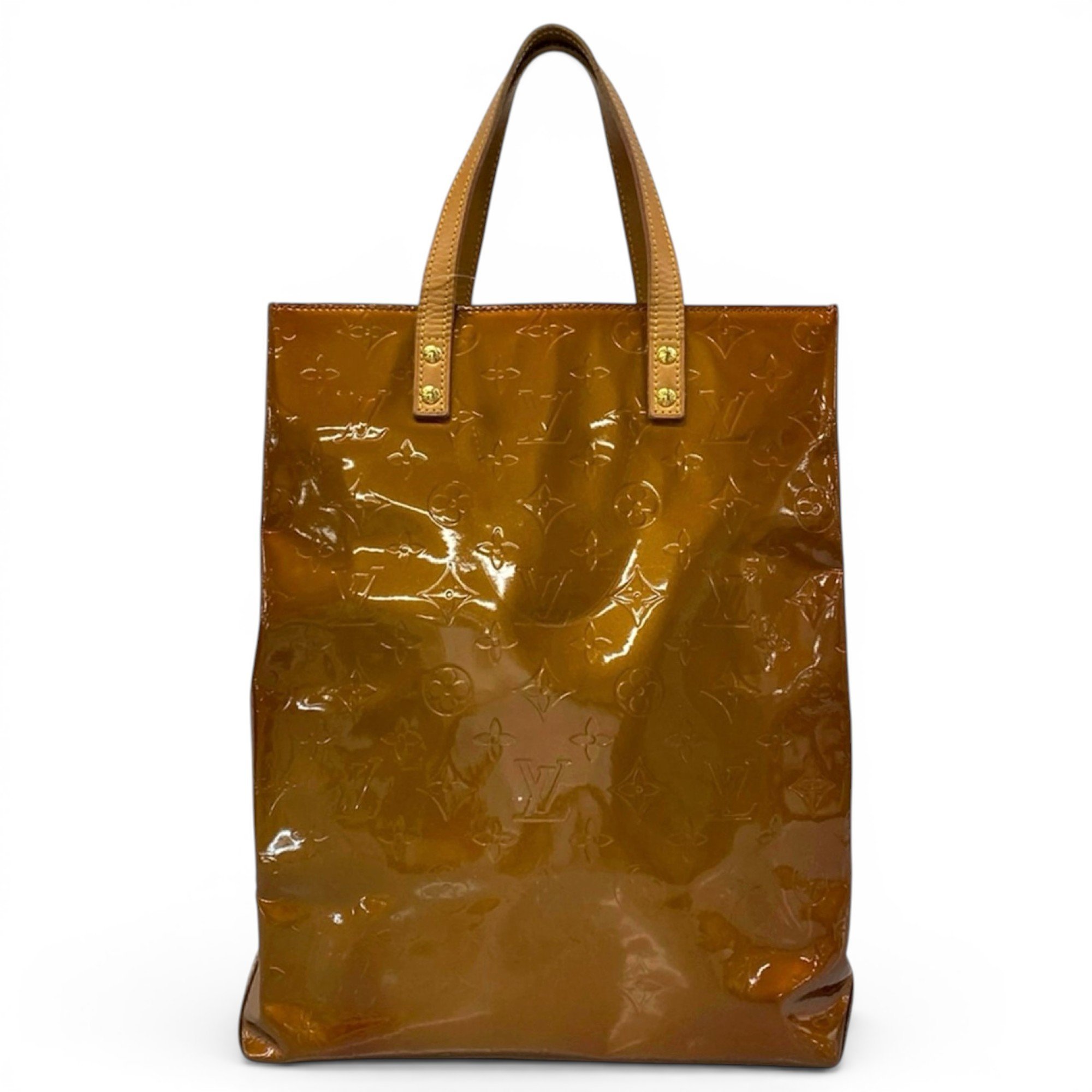 Reade patent leather tote