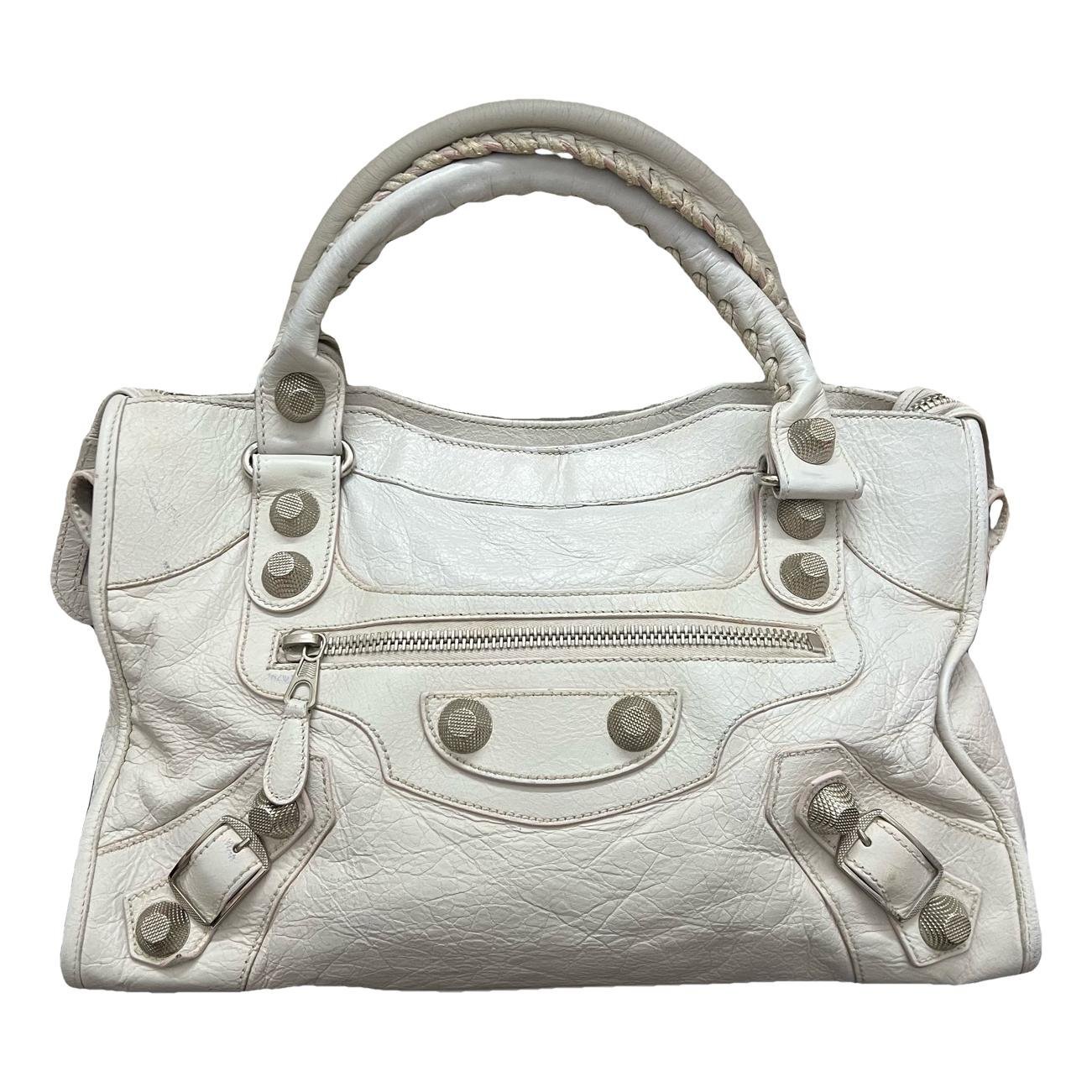 City leather handbag