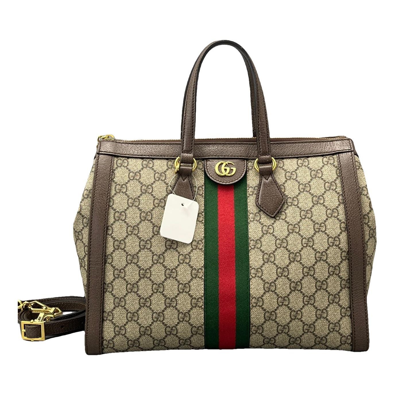 Ophidia Top Handle leather handbag