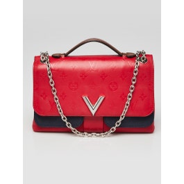 Louis Vuitton Louis Vuitton Rubis/Blue Monogram Leather Very Chain Bag